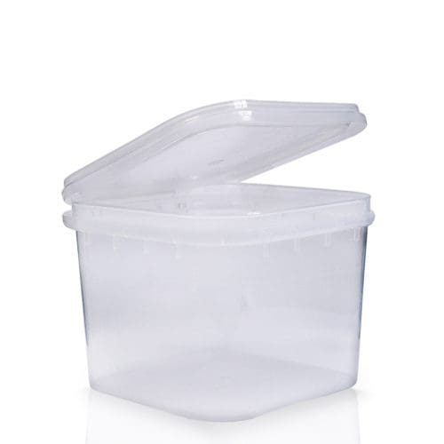 Choice 32 oz. Clear RPET Hinged Deli Container - 50/Pack