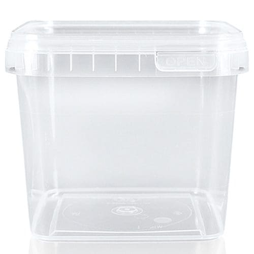 1000ml Square Plastic Food Pot Ampulla Packaging 0161 367 1414