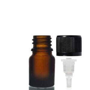 2,5ml Amber Glass Dropper Bottle w CRC Dropper Cap