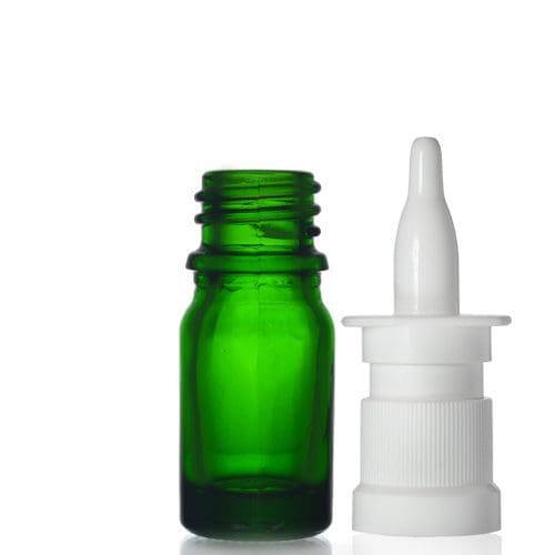 5ml Green Glass Bottle With Nasal Spray
