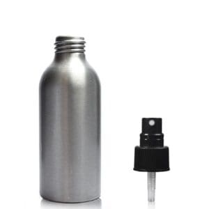 125ml aluminium bottle with black spray
