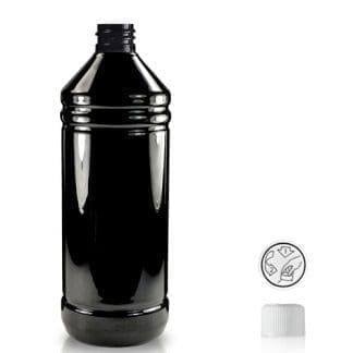 1000ml Black Bottle With Child Resistant Cap