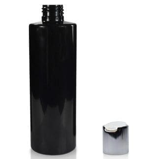 250ml Black Plastic Bottle With Disc-Top Cap