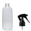 250ml Clear PET Oval Bottle With Mini Trigger Spray