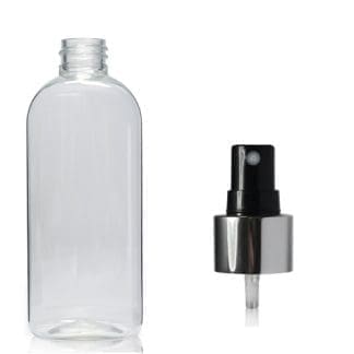250ml Clear PET Oval Bottle With Spray