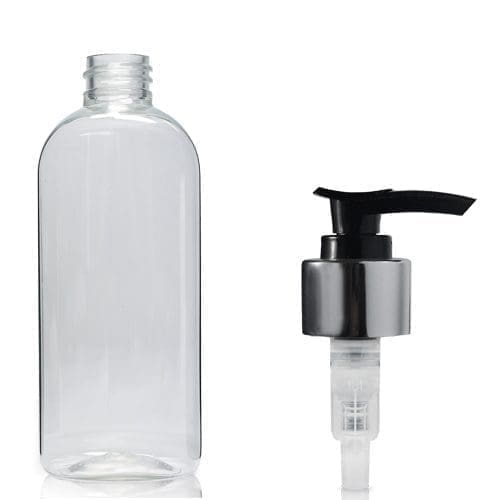 200ml Clear PET Oval Luxury Lotion Bottle Ampulla Packaging