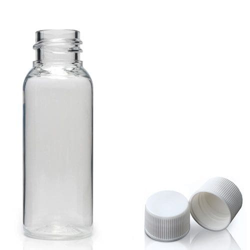 30ml Clear PET Bottle & Screw Cap Ampulla Ltd 0161 367 1414