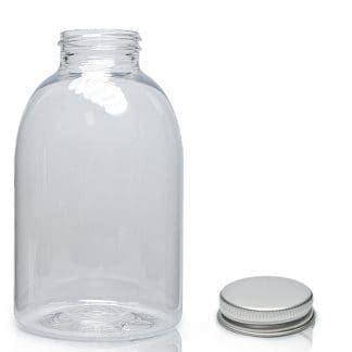 400ml Solid Clear PET Round Bottle & Aluminium Cap