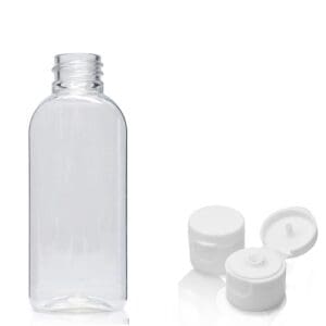50ml Plastic Oval Bottle With Flip-Top Cap