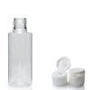 50ml Clear PET Plastic Tubular Bottle & Flip Top Cap