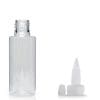 50ml Clear PET Plastic Tubular Bottle & Spout Cap
