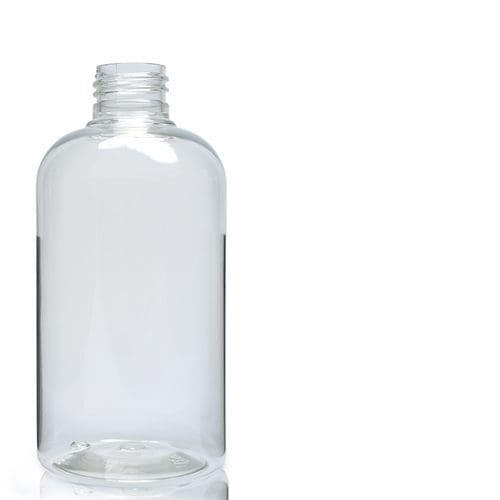 250ml Clear PET Short Boston Bottle