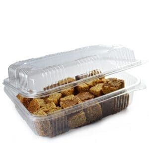1000cc Disposable Food Container With Hinged Lid