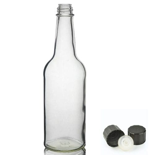 10oz Clear Glass Vinegar Bottle & Dropper Cap Ampulla Packaging