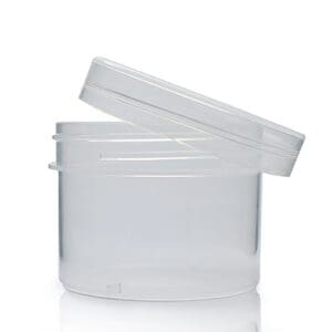 100ml Clear Plastic Screw Top Jar With Clear Lid