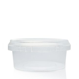 180ml Clear Plastic Food Pot with T/E Lid