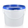 7.5 litre plastic bucket with blue lid
