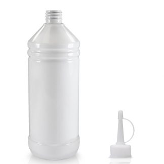 1 Litre White Plastic Bottle