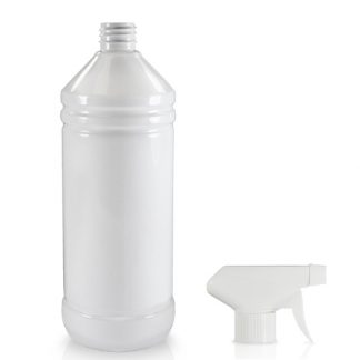 1000ml White Round Bottle