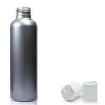 100ml Silver Plastic Bottle With Disc Top Cap