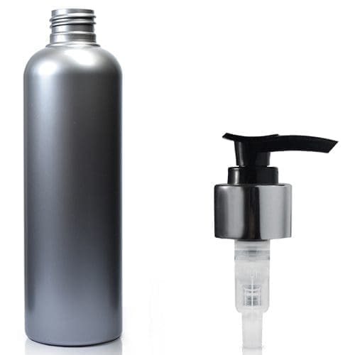 250ml Silver Plastic Lotion Bottle