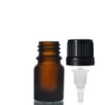 2,5ml Amber Glass Dropper Bottle w Black Dropper Cap 2