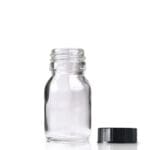 30ml Clear Glass Sirop Bottle w Black PP Cap
