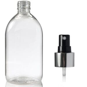500ml Sirop bottle with silver spray