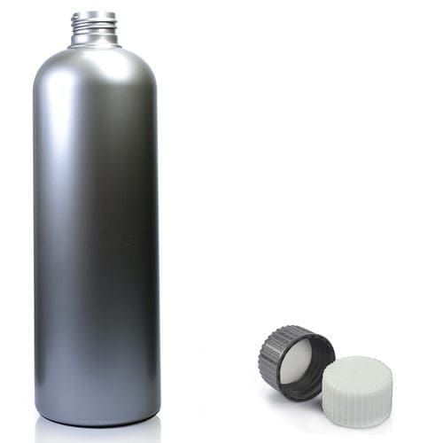 500ml silver plastic bottle