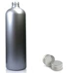 500ml Silver Plastic Bottle & Silver Cap