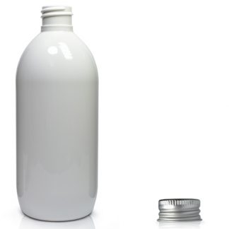 500ml White PET Olive Bottle & Aluminium Cap