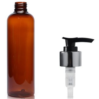 250ml Amber Plastic Lotion Bottle