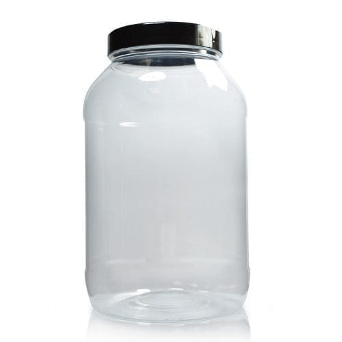 8 Litre Clear PET Plastic Jar & IHS Cap Ampulla Ltd 0161 367 1414