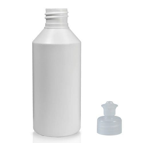 250ml white hdpe plastic bottle