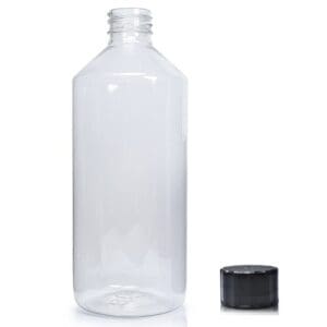 500ml Clear PET Plastic Round Bottle nbc