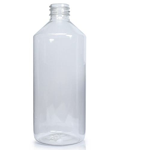 500ml Clear PET Plastic Round Bottle Plastic Ampulla 0161 367 1414