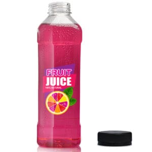 1000ml Square PET Plastic Juice Bottle with cap
