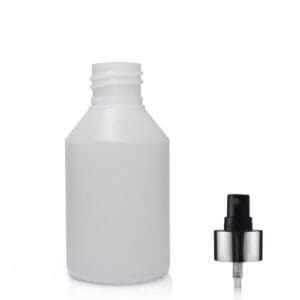 150ml Natural HDPE Bottle & Glossy Atomiser Spray