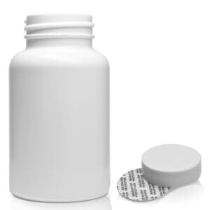 150ml White Pharmapac Container With Pressure Sensitive Cap