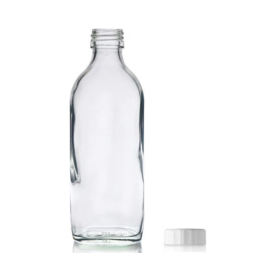 200ml Clear Glass Flask Bottle & Polycone Cap Ampulla Ltd