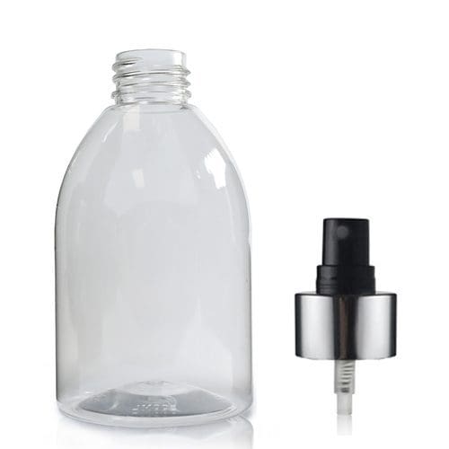 300ml bottle with silver spray