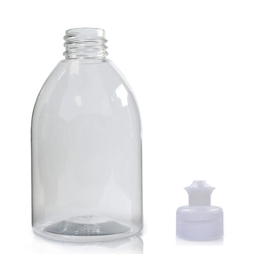 300ml clear bottle with nat pull