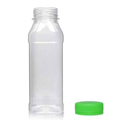 330ml Square PET Plastic Juice Bottle w gc