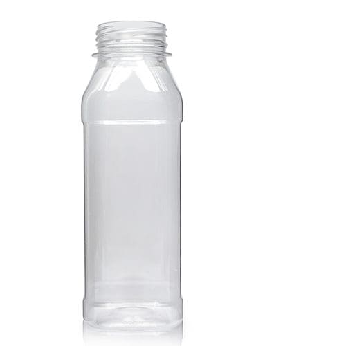 300ml Clear Square Plastic Juice Bottles Wholesale Ampulla Packaging