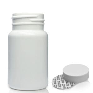 90ml White Pharmapac Container with pressure lid