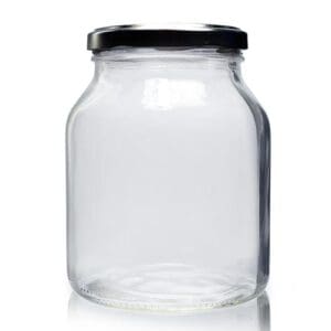 925ml Clear Glass Jar & Twist Off Lid