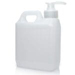 1000ml Natural Plastic Jerry Can & Lotion Pump