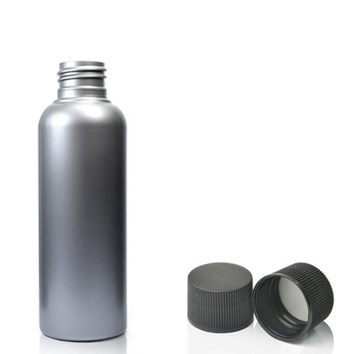 50ml Plastic Silver Bottle with screw caps