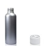 50ml Silver Plastic Boston Bottle & CR Screw Cap
