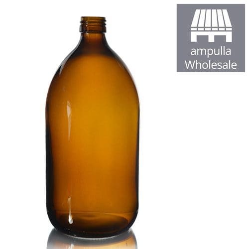 1000ml Amber Glass Sirop Bottle BULK